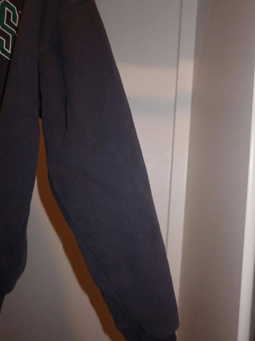 Abercrombie & Fitch Dark Gray Crewneck Sweatshirt with Green Lettering